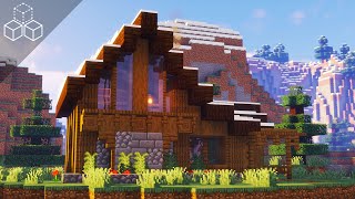 Mountain Cabin Tutorial  Minecraft One Chunk Build [upl. by Jerrylee]