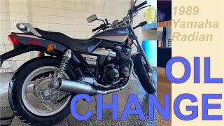 How to change OIL in a 1989 YAMAHA Radian [upl. by Ronalda]