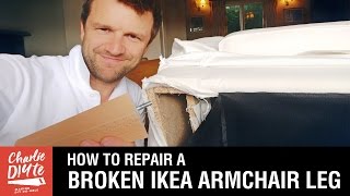 How to Repair a Broken Ikea Armchair Leg [upl. by Janith]