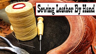 Sewing Leather By Hand  Saddle Making [upl. by Ervin]