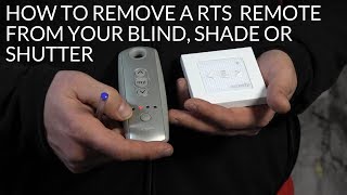 How to remove a Somfy RTS remote control from your shutter blind or shade [upl. by Zacharie454]