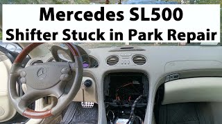 2003 MercedesBenz SL500 Shifter Stuck in Park Repair [upl. by Meean]