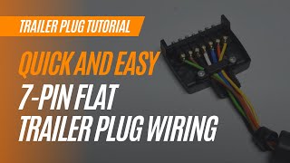 How To Wire A 7Pin Flat Trailer Plug Quickly And Easily [upl. by Etnaud]