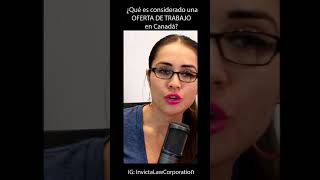 ¿Oferta de trabajo en Canada Abogada Maria Campos [upl. by Summons816]