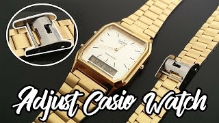 How To Adjust Casio Watch Band [upl. by Frendel]