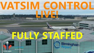 VATSIM Controlling LIVE with MSFS 2020 Tower View  Birmingham Airport BHX Ground Delivery amp Tower [upl. by Yeleak885]