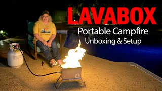 LavaBox Portable Campfire unboxing and setup [upl. by Ecirad]