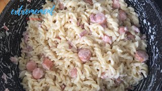 RECETTE PATE CARBONARAcomment faire la sauce façon carbonaraSauce carbonara [upl. by Siroved687]