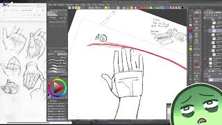 Japanese Pro Animator Practice hand waving animation part 5 [upl. by Solokin667]