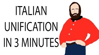 Italian Unification  3 Minute History [upl. by Aidnac749]