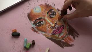 Chalk pastel tutorial Portrait [upl. by Gerstein]