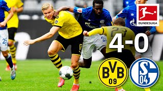 Borussia Dortmund vs FC Schalke 04 I 40 I Haaland Guerreiro amp Hazard Goals in Revierderby Win [upl. by Nylarad425]