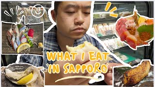 Everything I ate in 12 hours in Sapporo  Better than 711 Egg Sandwich Seasonal Limited Fresh Fish [upl. by Ynagoham34]