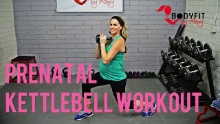 20 Minute Prenatal Kettlebell Workout Workout for 1st 2nd and 3rd Trimesters of Pregnancy [upl. by Oliana]