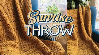 Crochet Modern Mesh Sunrise Throw🌞FAST and EASY Blanket [upl. by Crisey867]