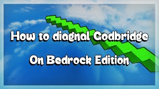 How to diagonal godbridge Tutorial  Bedrock Edition [upl. by Konstance307]