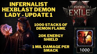 PoE 2  Hexblast Infernalist Demon Lady Update [upl. by Arytas]