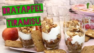 Bratapfel Tiramisu mit Spekulatius  Dessert im Glas [upl. by Vinny849]