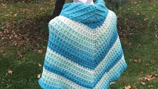 Easy Crochet Caron Cakes Shawl [upl. by Diskin]