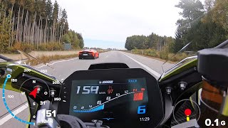 BMW M1000RR und Lamborghini Huracan auf Autobahn [upl. by Nibbs]