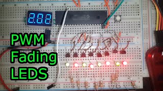 PWM and Fading LEDs 🔴 PIC Microcontroller Programming Tutorial 10 MPLAB in C [upl. by Annoyk]