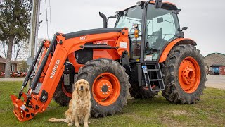 Kubota M6 Series M6141 Tractor and M57 Loader What a Serious Machine [upl. by Chavaree171]