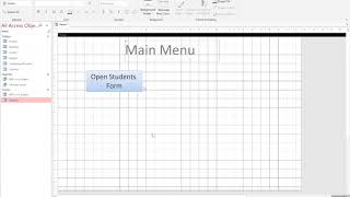 Making a Main Menu and opening forms in Access [upl. by Janela396]