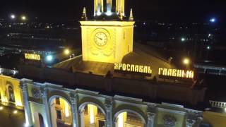 Ночной Ярославль Съёмка с квадрокоптера Phantom 3 Professional 27К [upl. by Ragen894]