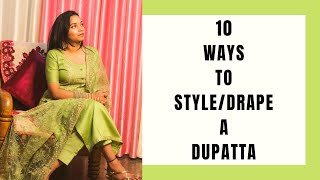 How to style a DUPATTA on SUIT in different ways  10 Simple dupatta drapes  Archana Ranjan [upl. by Etnoed]