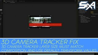 After Effects  3D CAMERA TRACKER error fix [upl. by Elvah573]