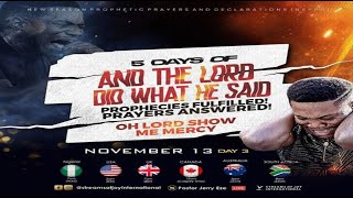 OH LORD SHOW ME MERCY  AND THE LORD DID WHAT HE SAID DAY 3  NSPPD  13TH NOVEMBER 2024 [upl. by Avan]