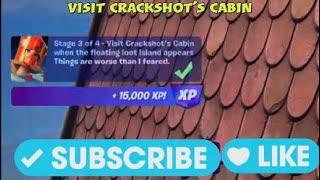 Visit Crackshots Cabin  Fortnite [upl. by Afirahs]