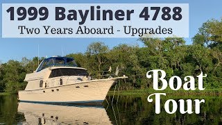 Tour of our Liveaboard Motor Yacht  1999 Bayliner 4788  Modifications After 2 Years [upl. by Karolyn]