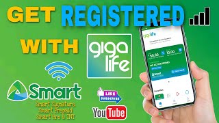 How To Register To GigaLife App  Smart amp TNT Subscribers 41  rmj pisonet [upl. by Einallem]