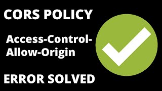 CORS POLICY No AccessControlAllowOrigin header is present on request  SOLVED  100 WORKING [upl. by Eatnom857]