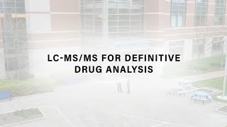 LCMSMS for Definitive Drug Analysis [upl. by Occer394]