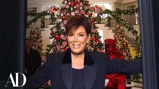 Kris Jenner On Her KardashianJenner Family Christmas Holiday Décor  Architectural Digest [upl. by Elnar313]