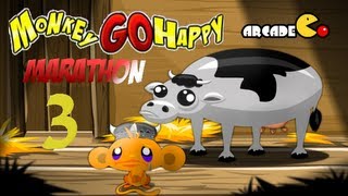 Monkey GO Happy Marathon 3 Walkthrough HD [upl. by Llennehc]