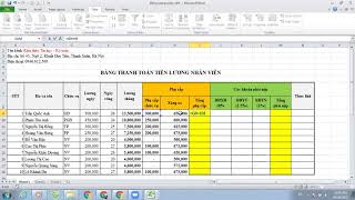 HƯỚNG DẪN LÀM BẢNG THANH TOÁN TIỀN LƯƠNG NHÂN VIÊN [upl. by Nala]