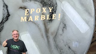 Easy way to make marble using Stone Coat epoxy resin I KCDC Designs [upl. by Quinby]