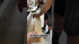 How to make a sawhorse in 10 minutes or less diy tools sawhorse [upl. by Nekial]