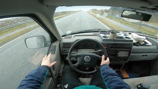 VW Transporter T5 25TDI Stage1 180Hp420Nm acceleration [upl. by Suolevram]