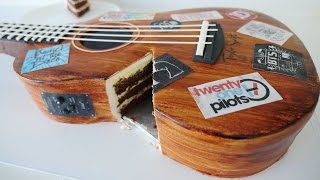 REALISTIC GUITAR CAKE How To Cook That Ann Reardon cake [upl. by Coussoule]