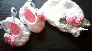 TutorialCrochet baby ballet booties Part 2 and final [upl. by Shina]