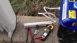 Harbor Freight 800 Watt Generator connected to a Heater [upl. by Faxan]