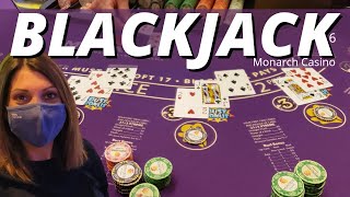 LIVE BLACKJACK 6 at Monarch Casino  1500 each buyin 6 decks 2 shoes [upl. by Azitram]