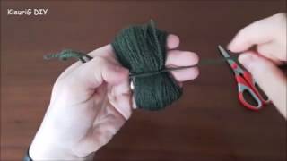 Pompon maken met de hand ♥ DIY [upl. by Anitnoc]