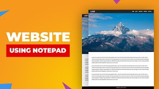 How to make a website using Notepad  Beginners Tutorial [upl. by Emlyn]