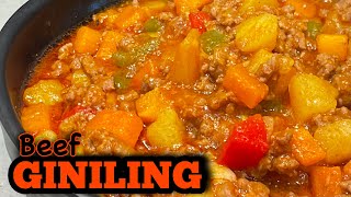 Giniling na Baka  how to cook giniling  beef recipe [upl. by Pernell]