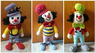 Amigurumi • Meine gehäkelten Clowns  Julebuergerfee [upl. by Yelhak]